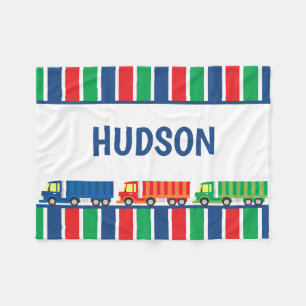 Semi Truck Convoy Personalised Fleece Blanket