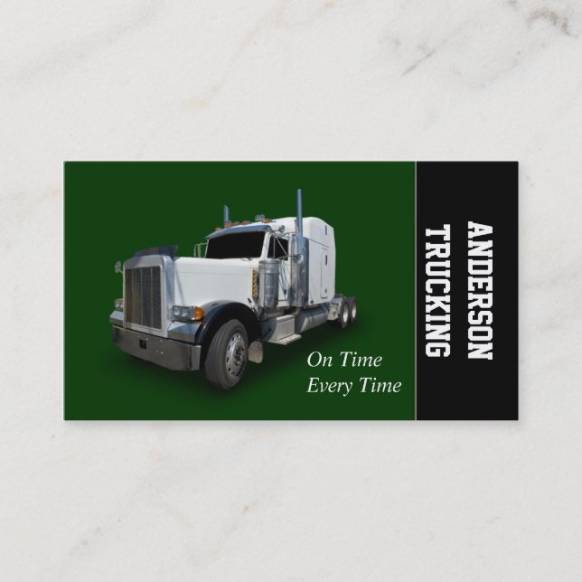 Semi Truck Delivery Business Card (Front)