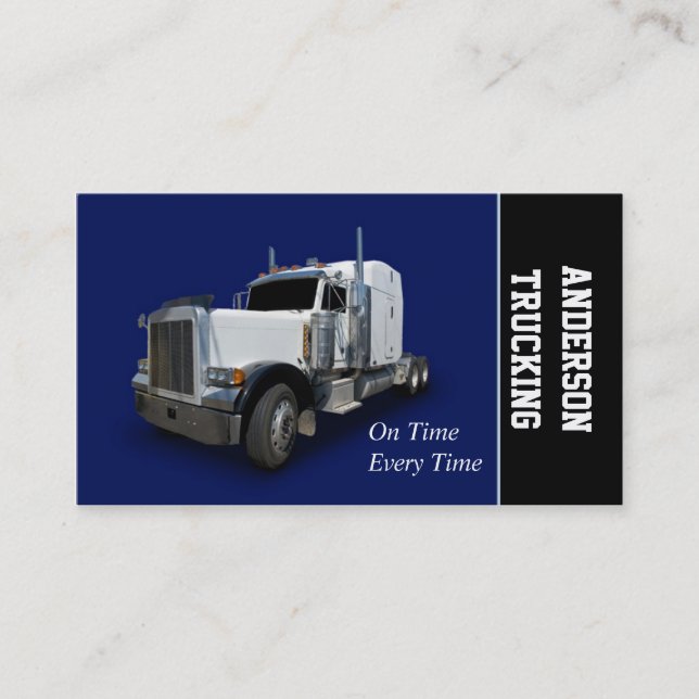 Semi Truck Delivery Business Card (Front)