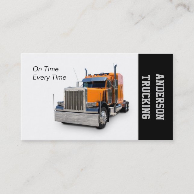 Semi Truck Delivery Company Business Card (Front)