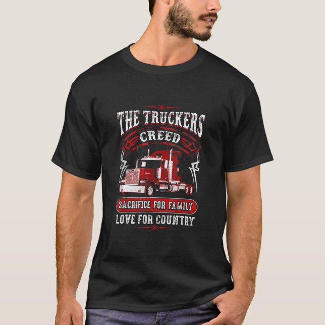 Semi Truck Driver Gift For 18 Wheeler Truckers T-Shirt (Front)
