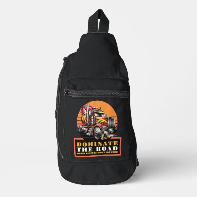 Semi Truck Driver Sling Bag (Front)