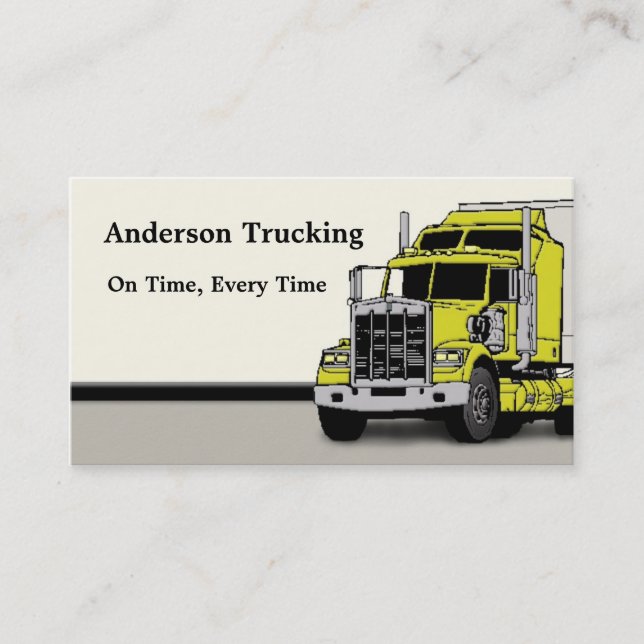 Semi Truck Freight Delivery  Business Card (Front)