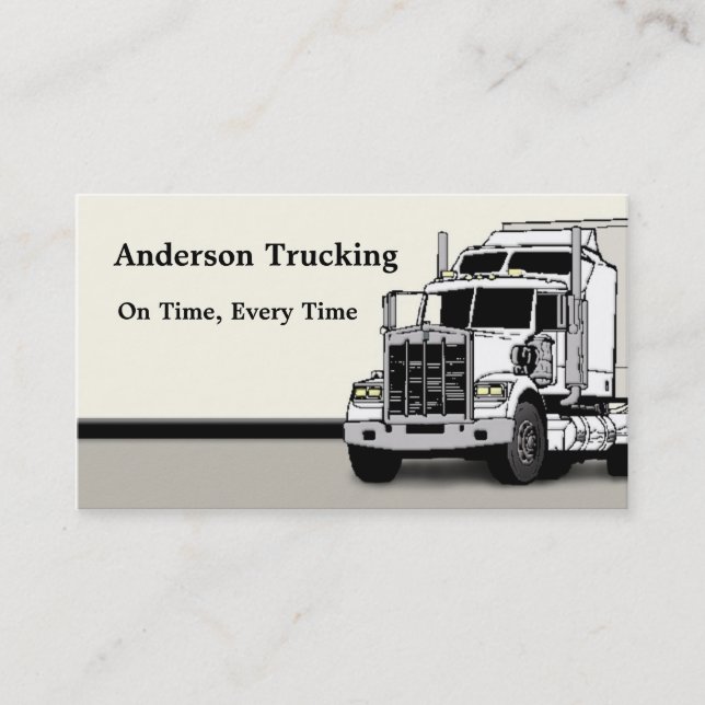 Semi Truck Freight Delivery  Business Card (Front)