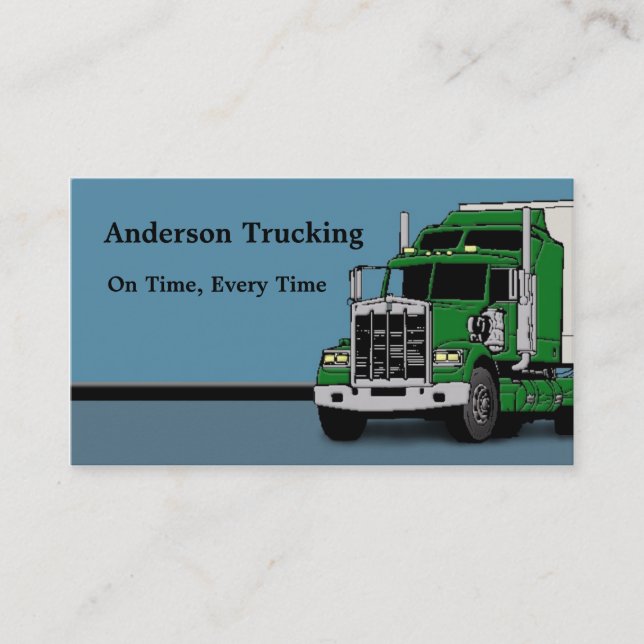 Semi Truck Freight Delivery  Business Card (Front)