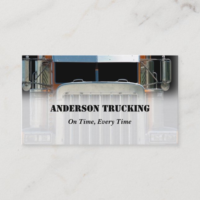 Semi Truck Freight Delivery  Business Card (Front)