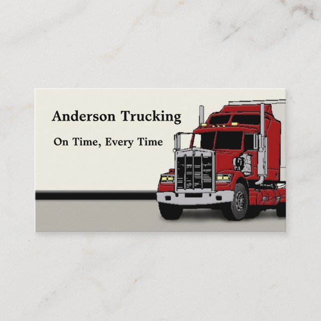 Semi Truck Freight Delivery  Business Card (Front)