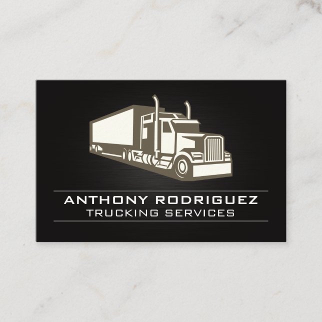 Semi Truck | Freight | Logistics Deliveries Business Card (Front)