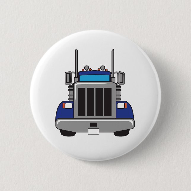 SEMI TRUCK FRONT 6 CM ROUND BADGE (Front)
