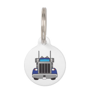Semi Truck Front Pet Tag