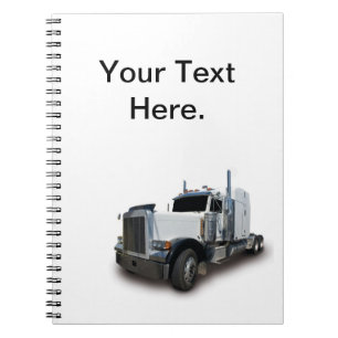 Semi Truck Log Book Spiral Notebook