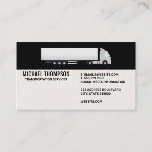 Semi Truck Logistics Transportation Business Card