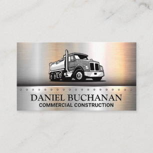 Semi Truck Logo   Commercial Driver Business Card