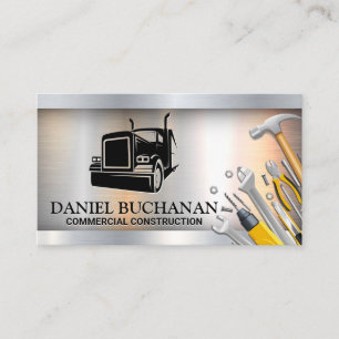 Semi Truck Logo   Hardware Tools Business Card