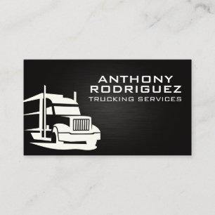 Semi Truck Logo Trucking Business Card