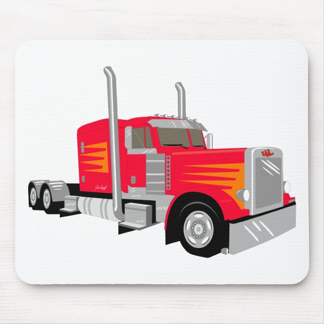 Semi Truck Mouse Mat (Front)