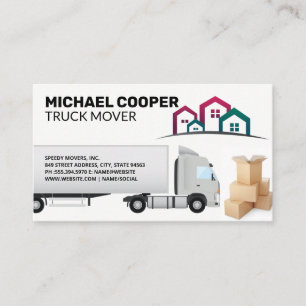 Semi Truck   Movers   Moving Boxes   Home Business Card