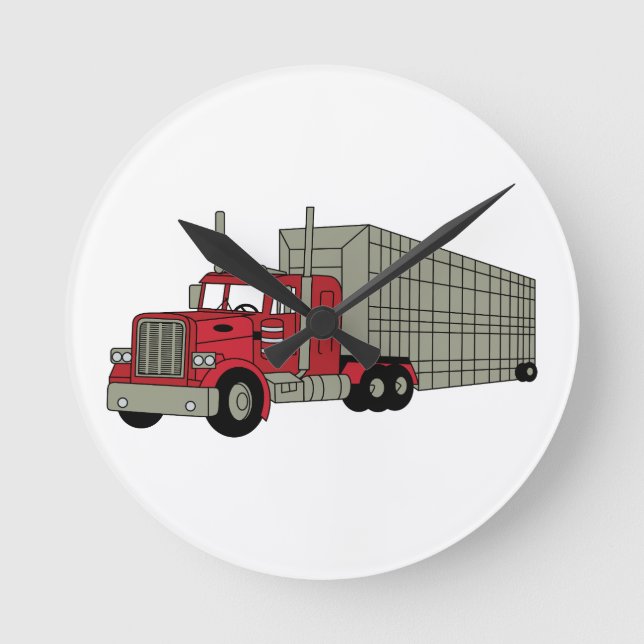 Semi Truck Round Clock (Front)