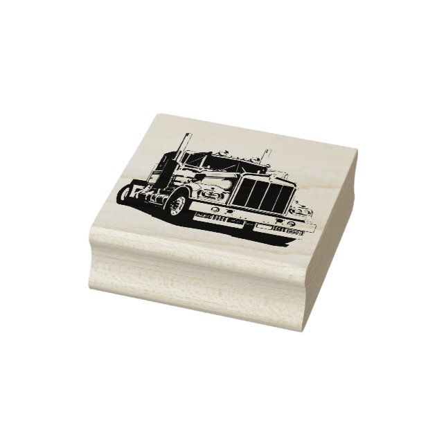 Semi Truck Rubber Stamp (Stamp)