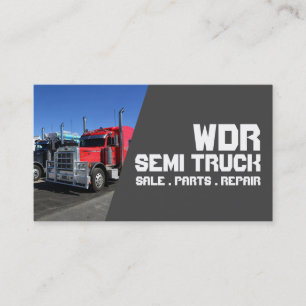 Semi Truck Sale Parts Repair Business Card