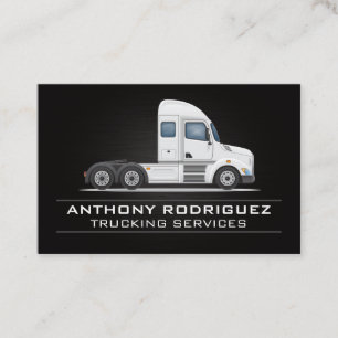 Semi Truck Side View Business Card