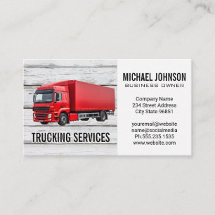 Semi Truck   Supplies Transport Business Card