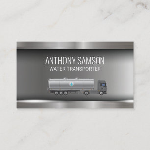 Semi Truck Trailer Water Transporter Business Card