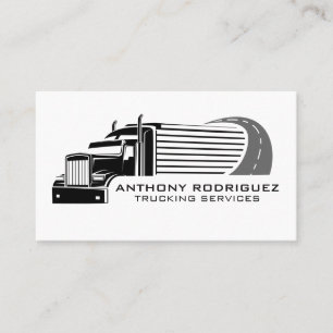 Semi Truck   Transportation   Auto Services Business Card