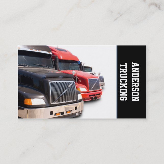 Semi Truck Transportation Company Business Card (Front)