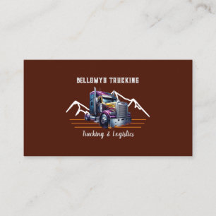 Semi Truck Trucking And Logistic Business Card