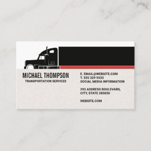Semi Truck Trucking Industry Business Card