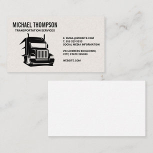 Semi Truck Trucking Industry Logistics Business Card