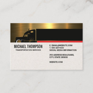 Semi Truck Trucking Industry Services Business Card