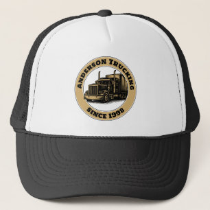 Semi Truck Trucking Template Trucker Hat
