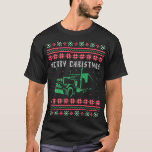 Semi Truck Ugly Christmas Sweater