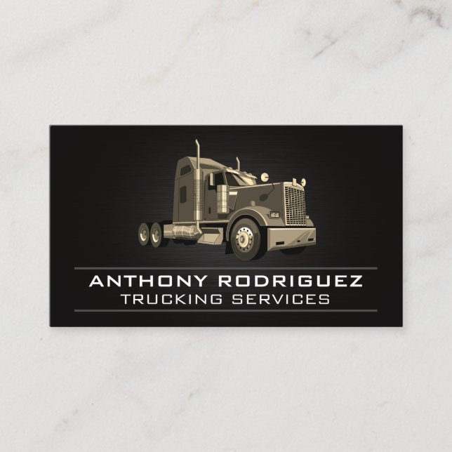 Semi Truck Vehicle | Logistics Business Card (Front)