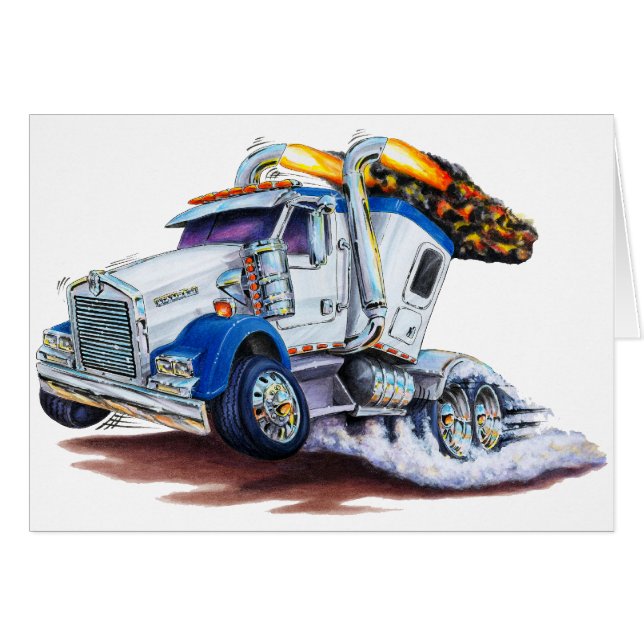 Semi Truck with Sleepercab (Front Horizontal)