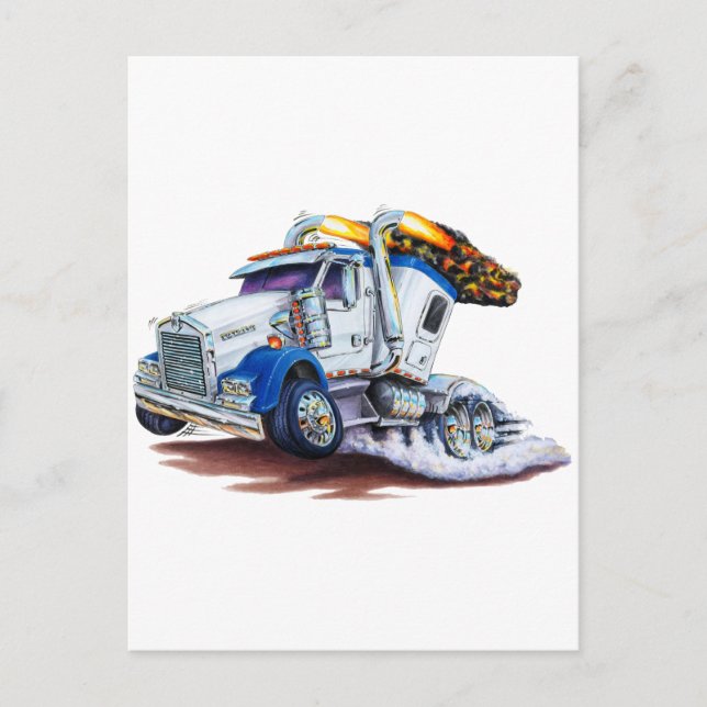 Semi Truck with Sleepercab Postcard (Front)