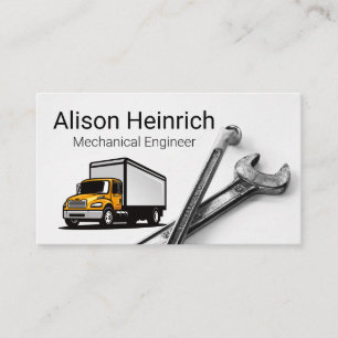 Semi Truck   Wrenches   Auto Mechanic Business Card
