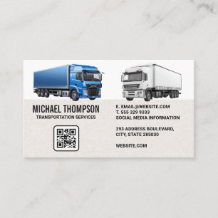 Semi Trucking Industry Shipping Goods Business Card