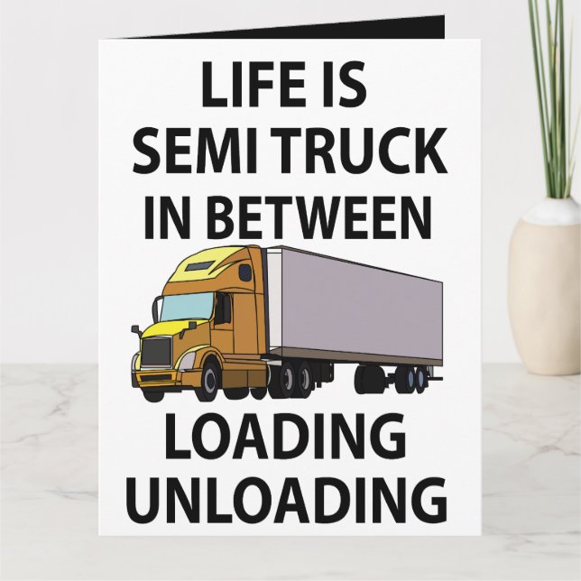 Semi Trucks Trucker Truck Driver Greeting Card (Front)