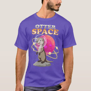 Semiaquatic Astro Otters Science otter lover 2236 T-Shirt