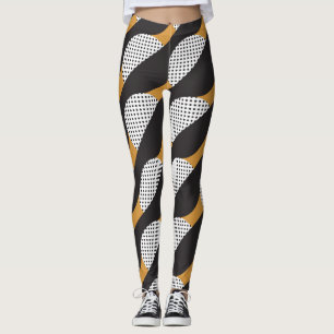 Semicircles and dots, geometric pattern. leggings