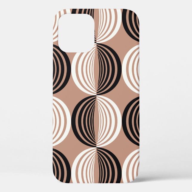 Semicircles of lines seamless geometric pattern Case-Mate iPhone case (Back)