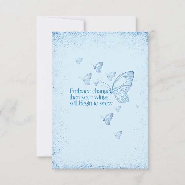 Semicolon Butterfly - Embrace Change Card (Front)