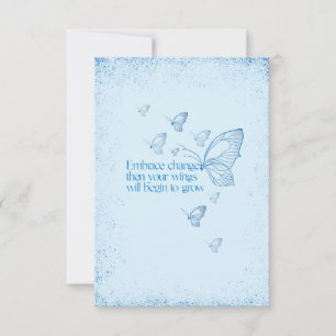 Semicolon Butterfly - Embrace Change Card