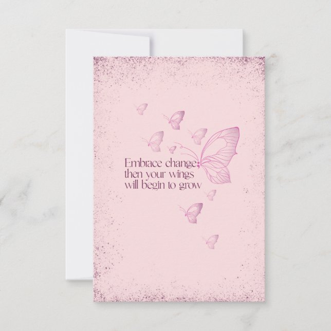 Semicolon Butterfly - Embrace Change Card (Front)