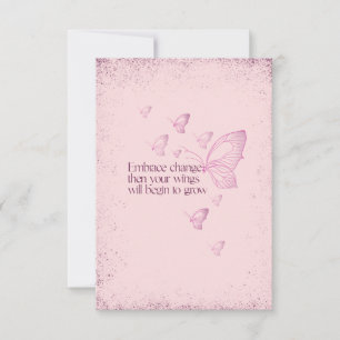 Semicolon Butterfly - Embrace Change Card