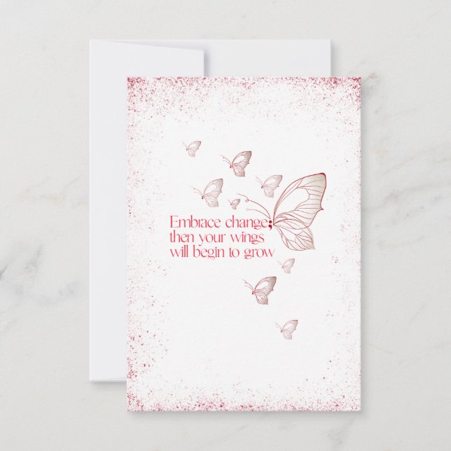 Semicolon Butterfly - Embrace Change Card (Front)