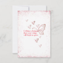 Semicolon Butterfly - Embrace Change Card